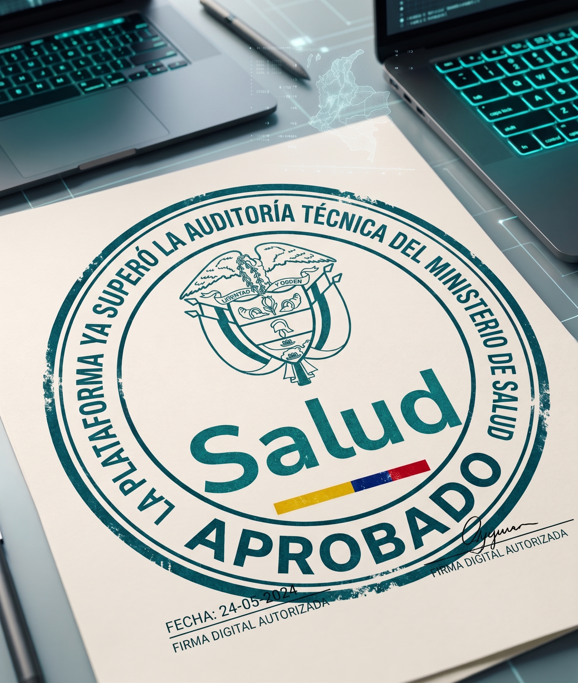 Profesional de la salud consultando información clínica interoperable con ARIA